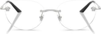 Versace Occhiali da vista - Dames - Brillen - Grijs - 55 MM - Accessoires