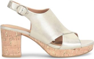 S&ouml;fft Womens Liv Platform Heel Sandals In Platino