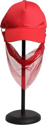 Dolce & Gabbana Red Cotton 6 Panels Women Baseball Cap Accessory