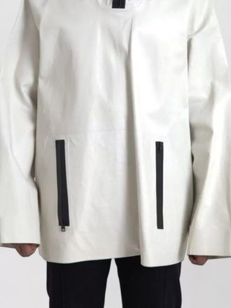 Bottega Veneta leather oversized hooded jacket