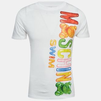 Moschino Swim White Gummy Bear Logo Print T-Shirt