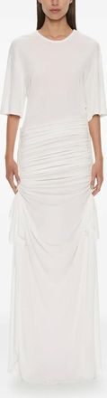 CHRISTOPHER ESBER Shibari ruched maxi dress - women - Viscose - M - White