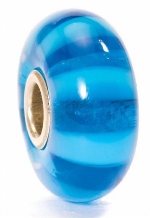 Trollbeads Womens Stripe Glass Bead Charm In Turquoise