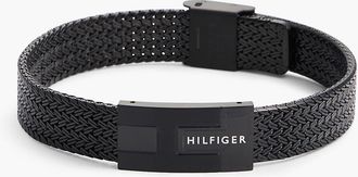 Tommy Hilfiger Mens Nautical Mesh Bracelet - Black