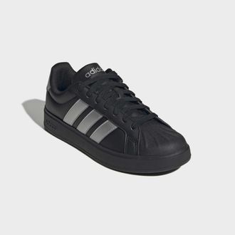 adidas Sneaker ADIDAS SPORTSWEAR STREETTALK, Damen, Gr. 38,5, core schwarz, silber metallic, core schwarz, Synthetik, Schuhe Sneaker, inspiriert vom Design d