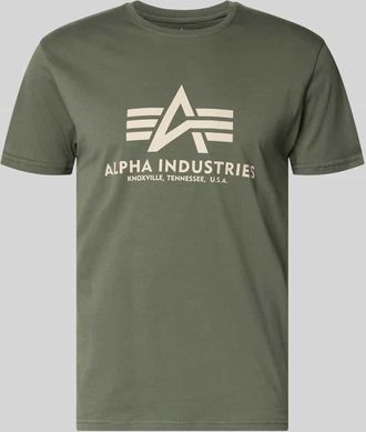 Alpha Industries Alpha Industries T-Shirt mit Logo und Rundhalsausschnitt in Oliv, Gr&ouml;&szlig;e XXXL