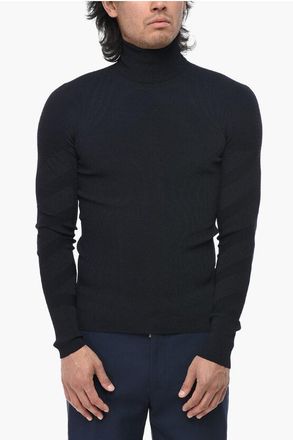Off-white High-Neck Sweater DIAGS KNIT In Stretch Fabric size M