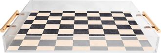 Deny Designs Checker Print Acrylic Tray in Black-White at Nordstrom Rack