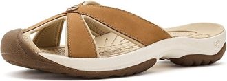 Keen Bali Leather Slide Sandals Womens Shoes Chipmunk/Birch : 10.5 B - Medium