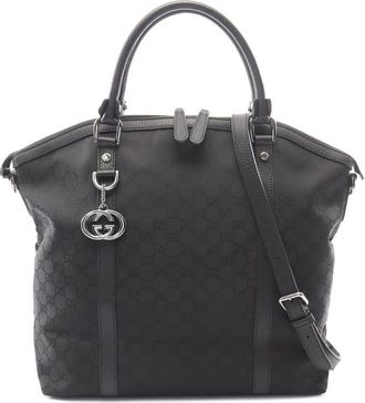 Gucci Pre-owned Gucci Large GG Canvas Charm Dome Satchel Ladies Z9MRMZLHNR4WMQPU