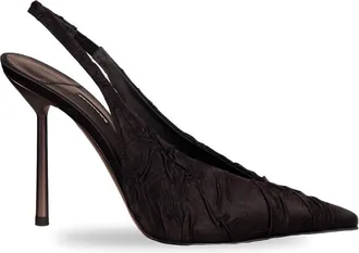 Le Silla Slingback Clevage Crinkled Fabric