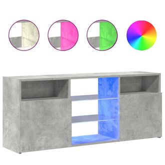 Berkfield Home TV Cabinet with LED Lights Concrete Grey 120x30x50 cm | Size: 120 x 30 x 50 cm