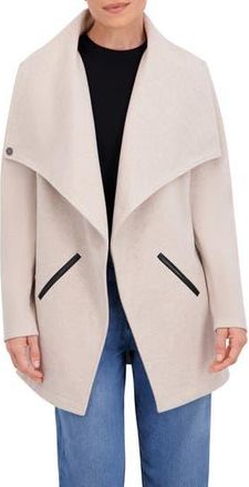 Ookie & Lala Drape Collar Open Front Jacket in Heather Oat at Nordstrom Rack, Size X-Large
