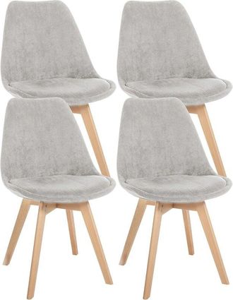 Clp Set 4 Sedie Pranzo Linares Beige Cordone