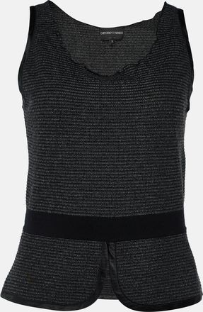 Emporio Armani Black Knit Sleeveless Top
