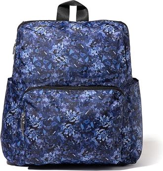 Baggallini Carryall Packable Backpack Carry on Luggage Indigo Petal, Nylon