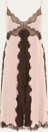 16Arlington Laura Silk Midi Slip Dress