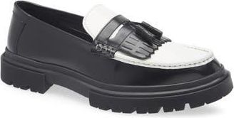 Steve Madden Zillah Penny Loafer in Black White at Nordstrom Rack, Size 11.5
