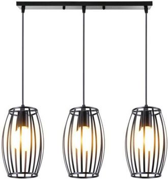 OEM L&aacute;mpara Colgante Retro De 3 Luces, L&aacute;mpara De Techo Tipo Ara&ntilde;a De Metal Vintage Para Dormitorio, Sala De Estar, Comedor, Cocina, Color Negro