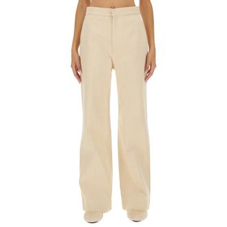 Jil Sander Wide Trousers, female, Beige, Size: XS Trouser 85 AW 56