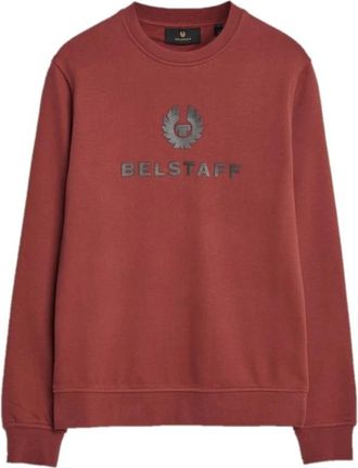 Belstaff Signature Crewneck Sweatshirt in Lava Red - Heren - Sweatshirts - Rood - L - Katoen - Hoodies & sweatvesten