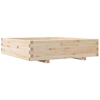 vidaXL Jardinera Madera Maciza De Pino 100x100x26,5 Cm Vidaxl
