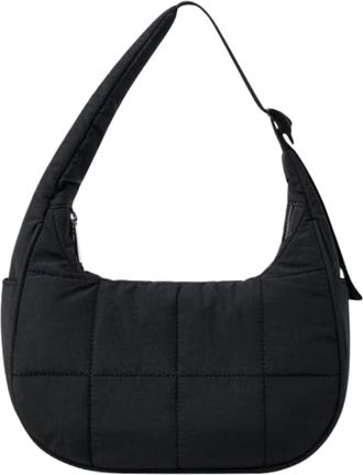 Generic Nylon Crescent - Lightweight Underarm Carryall Handbag, Large Capacity Quilted Shoulder for Women, Everyday Travel, Gym, Workout, Outdoor Activities, 