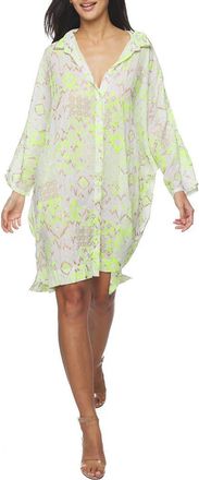 Ranee’s Oversize Button-Up Shirt in Green at Nordstrom Rack