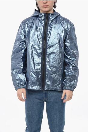 Givenchy Nylon Lam&eacute; Windbreaker With Contrasting Front Zip size 50