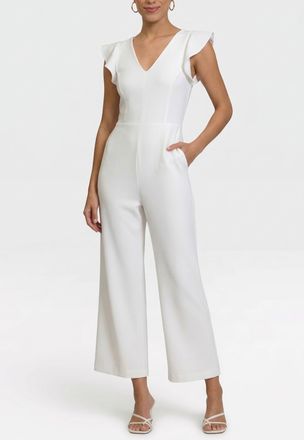 Rachel Roy Kate Ruffle Sleeve V-Neck Jumpsuit