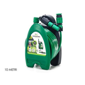 Trade Shop Trade Shop - Mini Avvolgitubo Da 10 Metri Irrigatore Giardino Tubo Acqua Compatto Avvolgitore