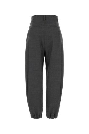 Moschino Womens Grey Wool Pant Grigio Exterior: Virgin Pantaloni Trousers