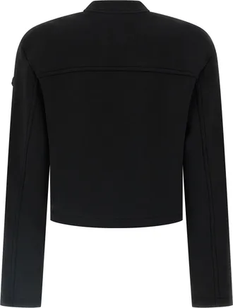 Moncler Scuba-Effect Crop Sweatshirt - Black