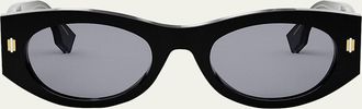 Fendi Roma Acetate Shield Sunglasses