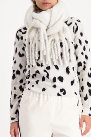 Monari Modeschal MONARI Schal/Tuch Flausch + Glanz, Damen, almond, Strick, Materialmix, unifarben, Modet&uuml;cher Modeschal, regular fit