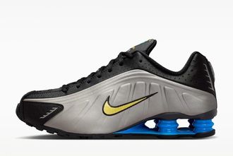 Nike Shox R4 Brazil IO8134-001 Mens Black Metallic Pewter Soccer Shoes MEW778