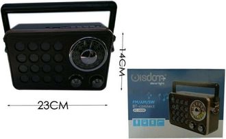 Trade Shop Trade Shop - Radio Fm Am Sw Port&aacute;til Con Altavoz Antena Bluetooth Microsd Usb Est&eacute;reo Xc5008