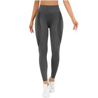 Generic Ladies Gym Leggings Buttery Soft Stylish Non-See-Through High Waisted Yoga Pants for Women Tummy Control Stretch Fit Training Seamless Leggings Runnin