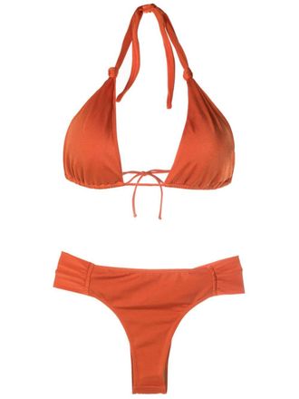 Brigitte Set bikini con dettaglio a nodo - Arancione