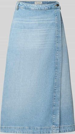 Marc O'Polo A-Linien Jeansrock aus Lyocell-Baumwoll-Mix in Blau Melange, Größe XS