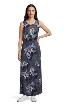 Lords of Harlech Exotic Floral Womens Sleeveless Midi Dress in Exotic Floral Black at Nordstrom, Size Xx-Large