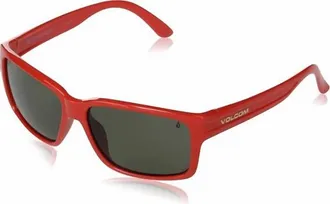 Volcom Mens Stoneage Gloss Polar Sunglasses In Red Grey
