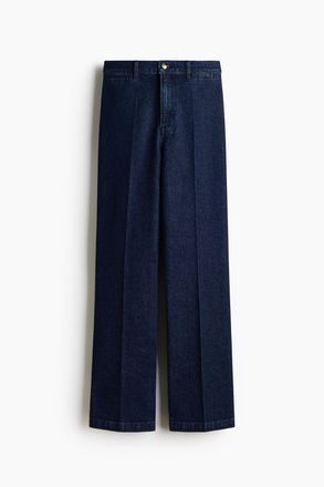 H&M Straight High Jeans - Dunkles Denimblau