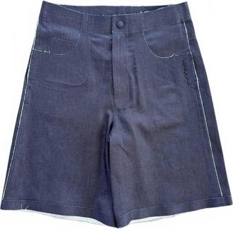 Marni Mens Stretch Denim Shorts In Blublack