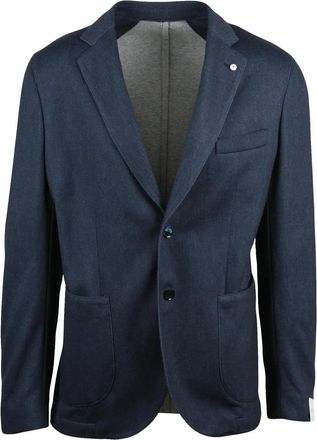 L.B.M. 1911 Rounded Jacket with Notch Lapels and Button Closure