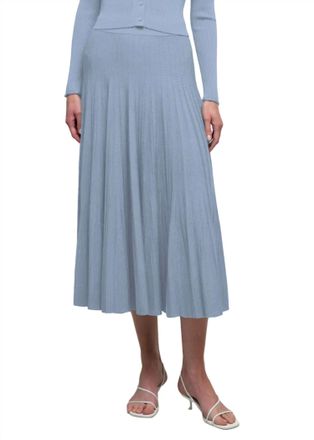 SIMKHAI Margoux Knit Midi Skirt In Tidepool