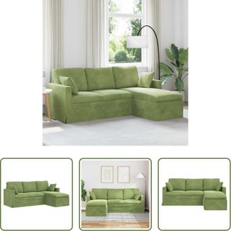 vidaXL Divano verde chiaro - Divano Verde chiaro 198 x 134 x 80 cm Velluto
