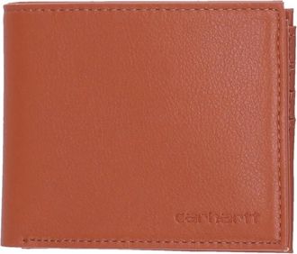 Carhartt Work in Progress Slim Card Wallet - Heren - Portefeuilles - Bruin - ONE Size - Leer - Accessoires
