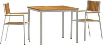 vidaXL Vidaxl - Garden Dining Set 3 pcs Brown Solid acacia wood