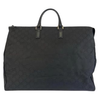 Gucci Pre-owned Nylon Boston Bag - unisex - Vintage Weekendtas - Zwart - ONE Size - Nylon - Vintage